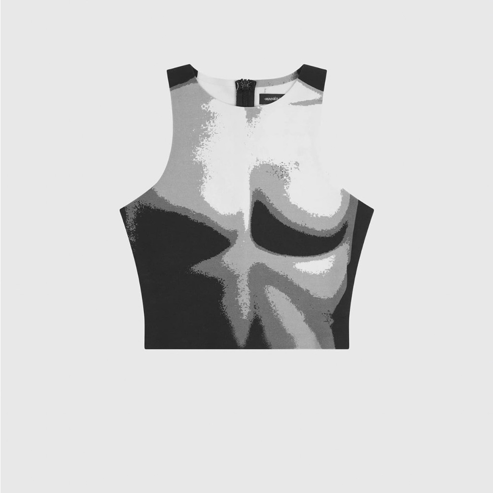 Manière De Voir Body Print Racer Top